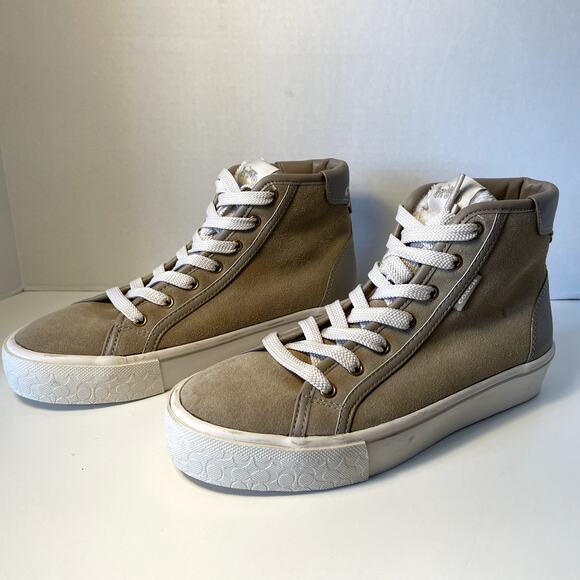 Coach Women's Citysole Suede High Top Platform Sneaker, size 7 - Picture 1 of 9